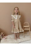 Yigit Butik Nakış İşlemeli Kız Çocuk Elbise