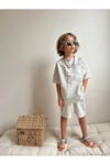 Yigit Butik Poplin Kumaş Erkek Çocuk Şortlu Takım
