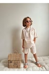 Yigit Butik Poplin Kumaş Erkek Çocuk Şortlu Takım