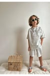 Yigit Butik Poplin Kumaş Erkek Çocuk Şortlu Takım