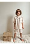 Yigit Butik Poplin Kumaş Erkek Çocuk Şortlu Takım