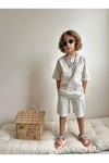 Yigit Butik Poplin Kumaş Erkek Çocuk Şortlu Takım