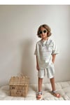 Yigit Butik Poplin Kumaş Erkek Çocuk Şortlu Takım