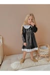 Yigit Butik Poplin Kumaş Gömlek Yaka Kız Çocuk Elbise
