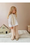 Yigit Butik Triko Yelekli Keten Kumaş Kız Çocuk Takım