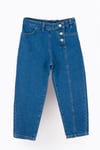 Yigit Butik Yan Dügmeli Kız Çocuk jean Pantolon