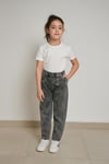 Yigit Butik Yan Dügmeli Kız Çocuk jean Pantolon