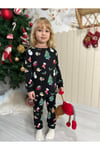 Yılbaşı Temalı Kız Çocuk Pijama Takımı
