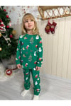 Yılbaşı Temalı Kız Çocuk Pijama Takımı