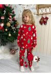 Yılbaşı Temalı Kız Çocuk Pijama Takımı