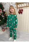 Yılbaşı Temalı Kız Çocuk Pijama Takımı