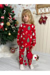 Yılbaşı Temalı Kız Çocuk Pijama Takımı