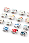 4 Yapraklı Yonca Figürlü Paslanmaz Çelik İtalyan Charm Bileklik Kişiselleştirme Eki Link