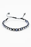 Hematit ve Doğal Taş Makrome Örme Hediyelik Erkek Bileklik