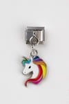 Unicorn Figürlü Paslanmaz Çelik Italyan Charm Bileklik Kişiselleştirme Eki Link 007