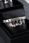 V Harfli Mineli Paslanmaz Çelik Italyan Charm Bileklik Kişiselleştirme Eki Link