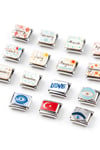 Yılbaşı Çam Ağaç Figürlü Paslanmaz Çelik İtalyan Charm Bileklik Kişiselleştirme Eki Link