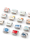 Yıldırım Şimşek Figürlü Paslanmaz Çelik İtalyan Charm Bileklik Kişiselleştirme Eki Link