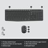 LOGITECH MK235 Q TR KABLOSUZ KLAVYE MOUSE SET GRİ 920-007925