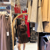 Kahve Dantel Drape Detaylı Elbise