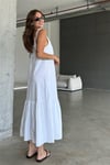 Askılı Poplin Kumaş Plaj Elbisesi Midi Boy - 787