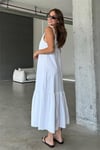 Askılı Poplin Kumaş Plaj Elbisesi Midi Boy - 787