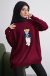 Ayıcıklı Kazak - Teddy Bear Tesettür Triko Kazak V5