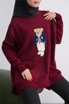 Ayıcıklı Kazak - Teddy Bear Tesettür Triko Kazak V5