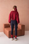 Ayıcıklı Sweatshirt Bisiklet Yaka Crop Kesim 3 İplik Şardonsuz  222