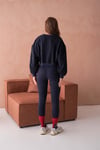 Ayıcıklı Sweatshirt Bisiklet Yaka Crop Kesim 3 İplik Şardonsuz  222