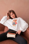 Ayıcıklı Sweatshirt Bisiklet Yaka Crop Kesim 3 İplik Şardonsuz  222