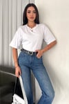 Bisiklet Yaka Oversize T-Shirt Kısa Kol %100 Pamuk 30/1 Penye 399-O