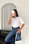 Bisiklet Yaka Oversize T-Shirt Kısa Kol %100 Pamuk 30/1 Penye 399-O