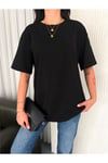Bisiklet Yaka Oversize T-Shirt Kısa Kol %100 Pamuk 30/1 Penye 399-O