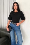 Bisiklet Yaka Oversize T-Shirt Kısa Kol %100 Pamuk 30/1 Penye 399-O