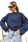 Bisiklet Yaka Oversize Triko Kazak 750