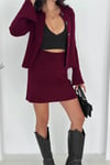 Fitilli Örgü Takım: Triko Hırka & Mini Etek İkili Set 8009