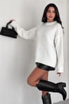 Kadın Triko Bisiklet Yaka Oversize Triko Kazak 110