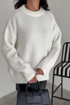 Kadın Triko Bisiklet Yaka Oversize Triko Kazak 110