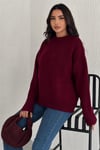 Kadın Triko Bisiklet Yaka Oversize Triko Kazak 110