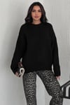 Kadın Triko Bisiklet Yaka Oversize Triko Kazak 110