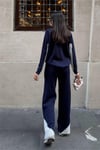 Kol ve Paçada Şerit Tasarım Oversize Beden Kazak Pantalon İkili Triko Takım 034