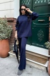 Oversize Kalıp Kazak Pantolon İkili Triko Takım 0316