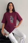 Taş İşlemeli Ayıcıklı T-Shirt  Oversize %100 Pamuk Penye 405