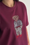 Taş İşlemeli Ayıcıklı T-Shirt  Oversize %100 Pamuk Penye 405