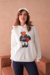 Teddy Bear Sweatshirt 3 İplik Şardonlu Ayıcıklı Yandan Cepli  111
