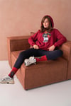 Teddy Bear Sweatshirt 3 İplik Şardonlu Ayıcıklı Yandan Cepli  111