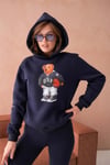 Teddy Bear Sweatshirt 3 İplik Şardonlu Ayıcıklı Yandan Cepli  111
