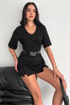 V Yaka Oversize T-Shirt %100 Pamuk Penye 099