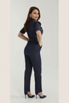 Yazlık Denim Tulum - Kemerli Fermuarlı Çıtçıt Düğmeli Kot Tulum 36-42 Beden 75024